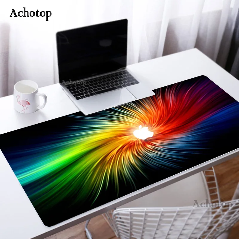 

Mouse pad latest anime tapis de souris 900X400 Apple Logo large gaming accessories mousepad extension gaming keyboard mouse mat