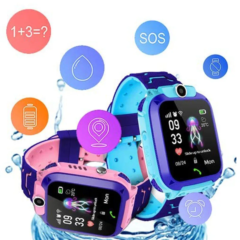 

Q12 Children's Smart Watch SOS Phone Watch Tracker Smartwatch For Kid Sim Card Photo Waterproof IP67 Kids Gift For IOS Android