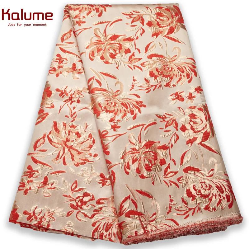 

Kalume Jacquard Material 2022 African Brocade Lace Fabric High Quality Nigerian Lace Fabric For Sew Diy Party Dress Cloth H2709