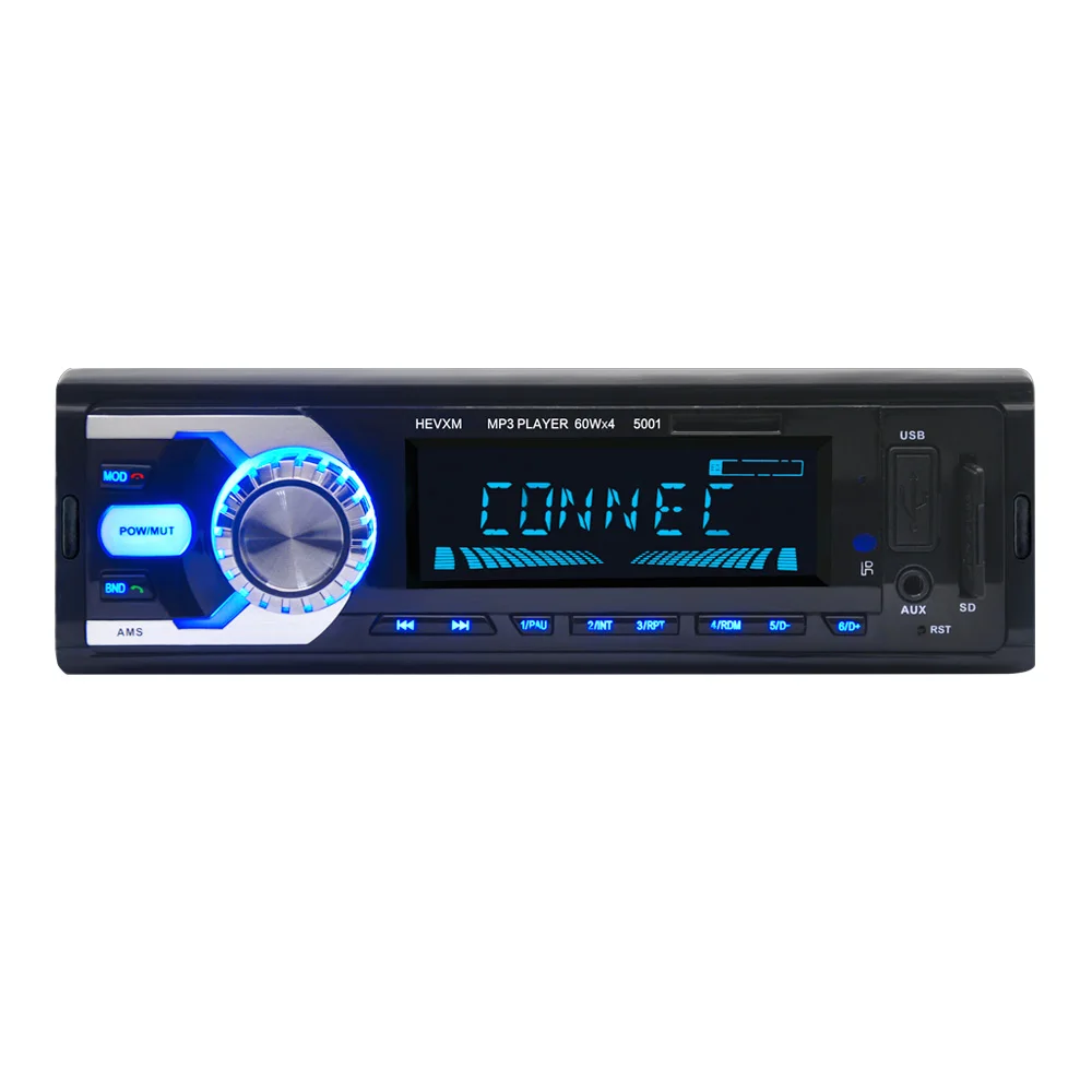 HEVXM 1Din автомобильный Радио Bluetooth стерео плеер Handsfree AUX-IN USB/SD карта MP3-плеер 12 в аудио