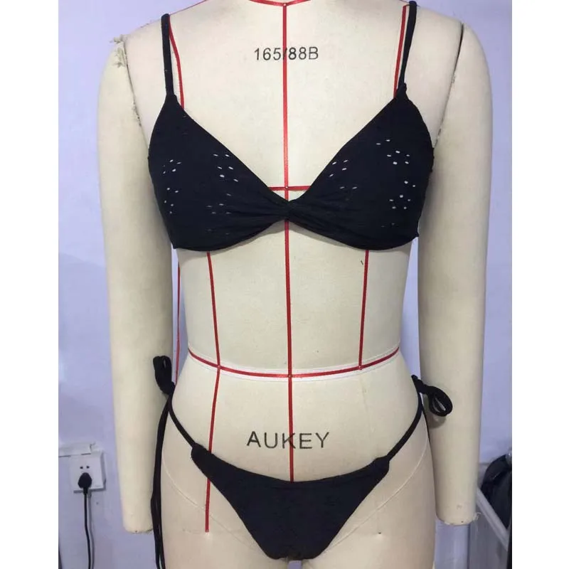 

Sexy Low Waist Print Ruffle Bikini Bandage Swimsuit Hollow Out Swimwear Floral Biquini Feminino V-Neck Bikini Set Beach Wear