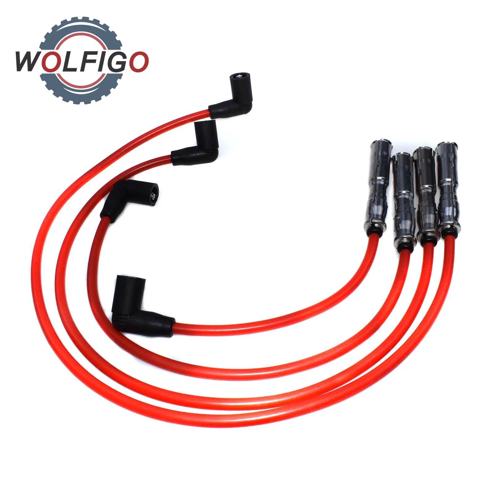 WOLFIGO 7 мм Искра зажигания коммутационный Шнур Комплект 06A998031 06A905409N для VW Beetle, Golf, jetta 1998 1999 2000 2001