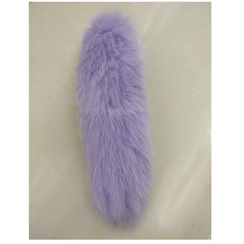 Брелок-цепочка для ключей с кисточками в виде настоящего лиса косплея меховой