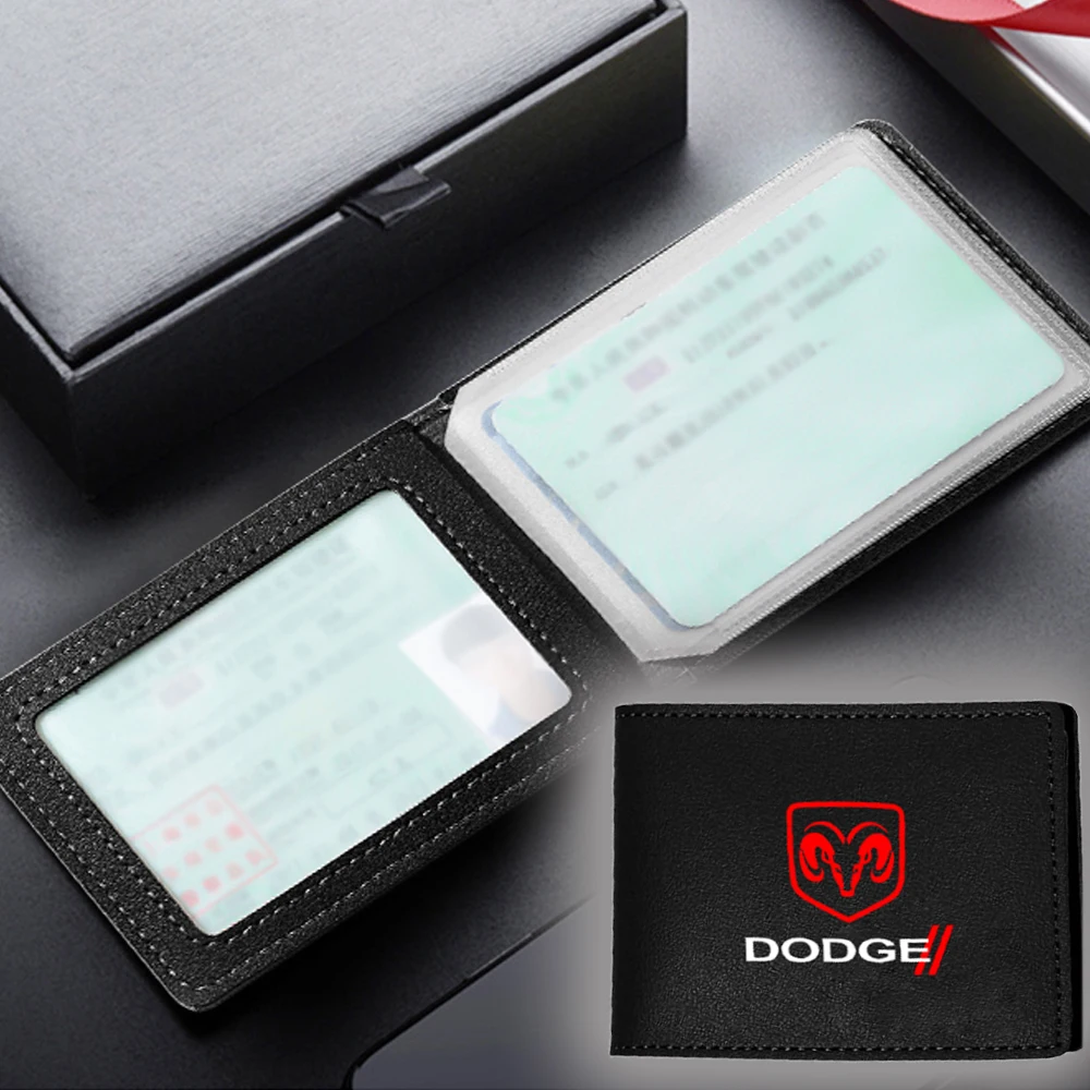 

Car Styling ID Card Credit Card Bag Auto Driver License Bag Purse For Dodge Caliber Journey Ram Durango Dodge Caliber Caravan