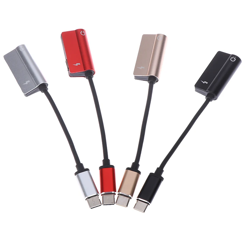 USB Type C аудио адаптер для зарядки 2 в 1 Тип штекер гнездо 3 5 мм разъем наушников +