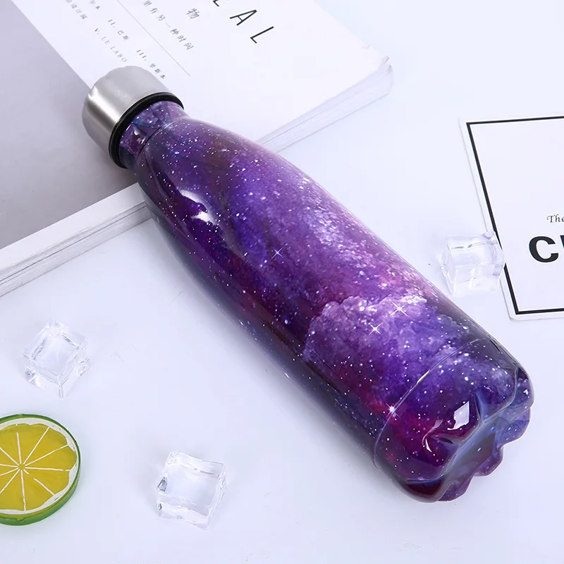 

Custom Logo Cool Camouflage Water Bottle Leak-proof Starry Sky Eco Friendly Thermos Flask Insulated Coffee Cup Gym Sport Shaker