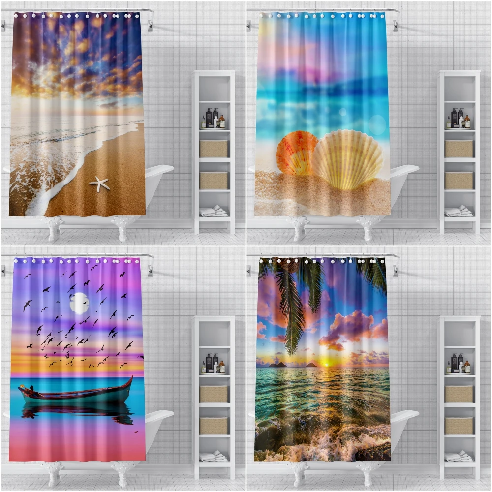 Штора для душа с 3D принтом водонепроницаемый полиэстеровый занавес крючком