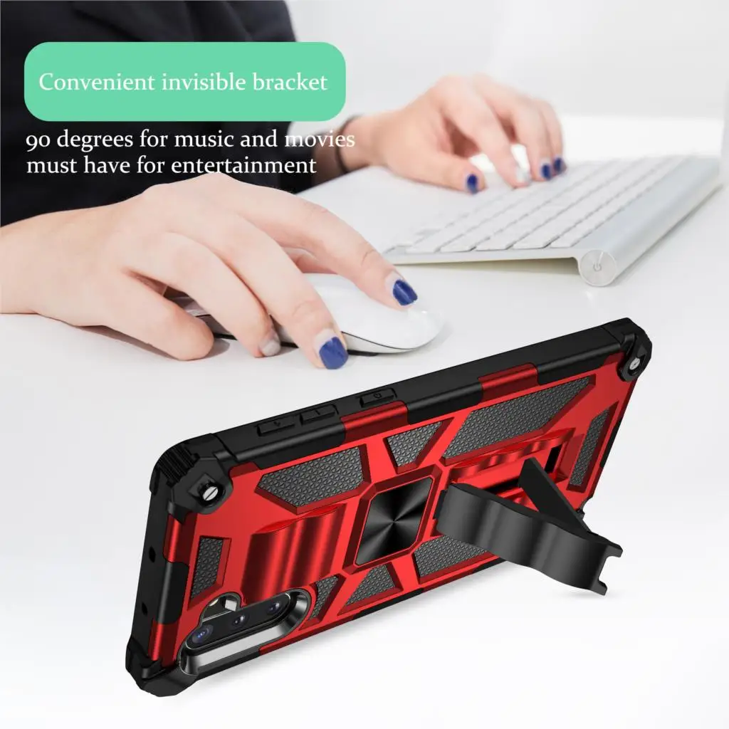 

For Samsung Galaxy A10 A20 A30 A50S Case invisible Kickstand Magnetic Car Mount Cover For Samsung J7 J2 Prime Core A51 A71 Case