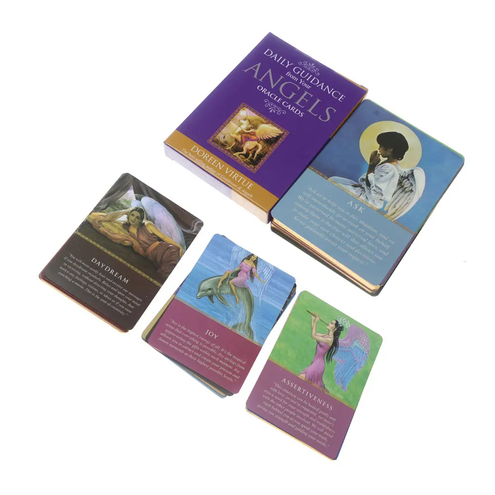 

44cards Oracle daily guidance from your angels Tarot Oracle Card Board Deck Games Palying Cards For Party Game