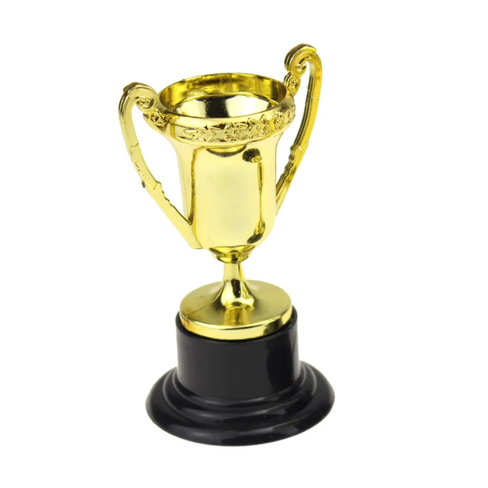 

10PCS Mini Gold Cups Trophies for Party Children Early Learning Toys Prizes