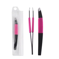 9 5 x 1 cm 1 pc stainless steel super sale slanted tip eyebrow tweezer hair removal makeup clip tool