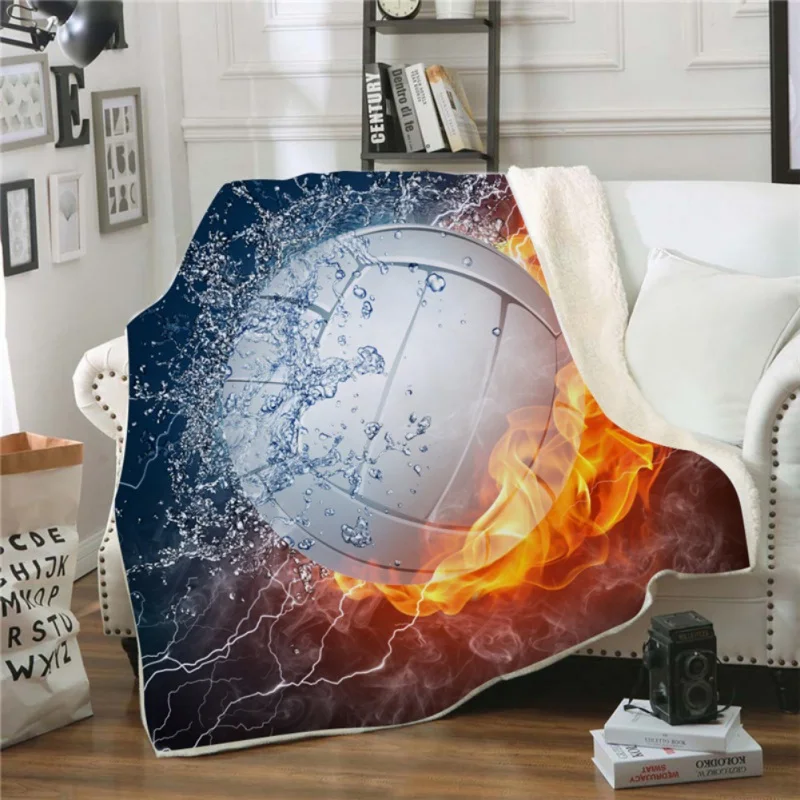 3D мяч шаблон Одеяло детский подарок шерпа Флисовое одеяло супер мягкий плед на