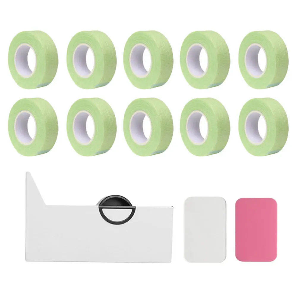 

10pcs Graft Eyelash Tapes with 2pcs Grafting Eyelash Tapes Cutter 1pc Glue Pads