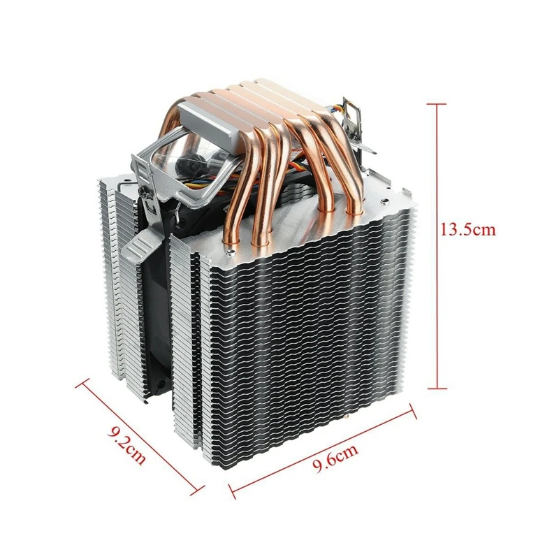 Кулер для процессора с 6 трубками Радиатор вентилятора Intel Amd Lag1156/1155/1150/775 |