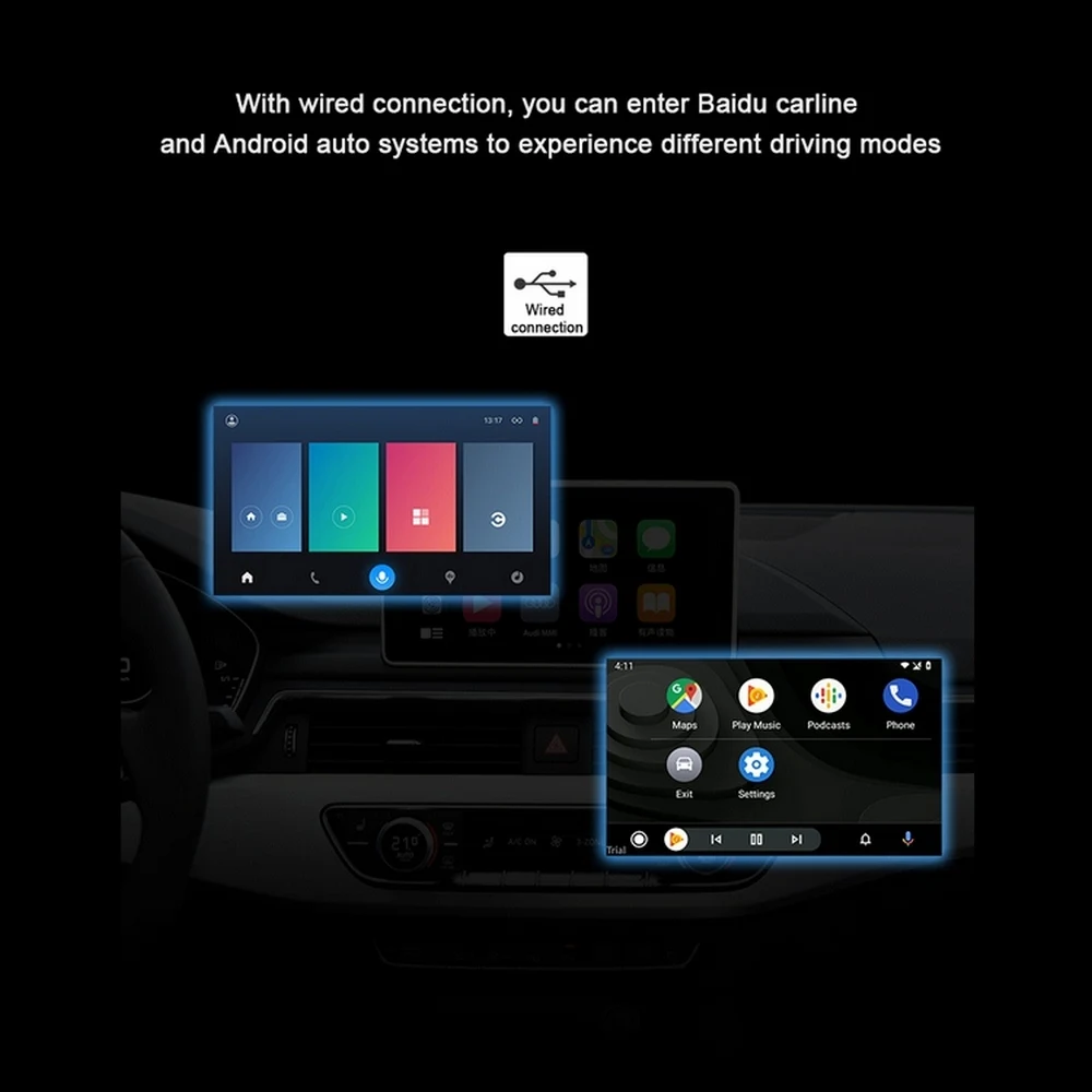 Carlinkit мультимедийный беспроводной Apple CarPlay и Android комплект для модернизации