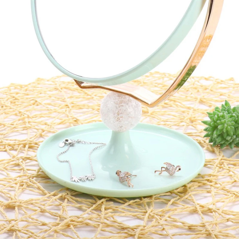 Простое настольное зеркало для макияжа двухстороннее многофункциональное