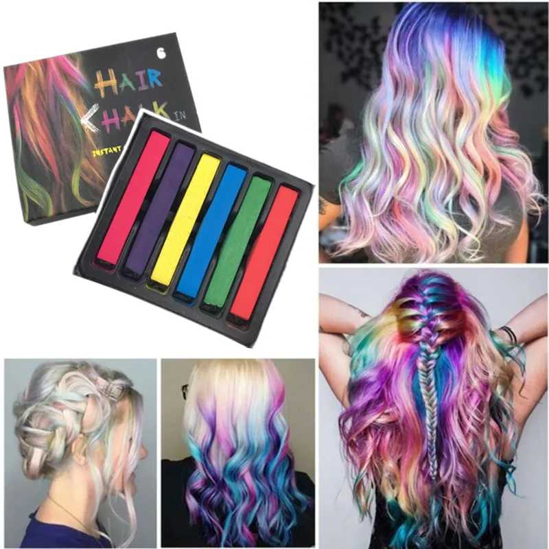 Модные мелки для волос временные цвета краска легкие Мягкие пастели набор