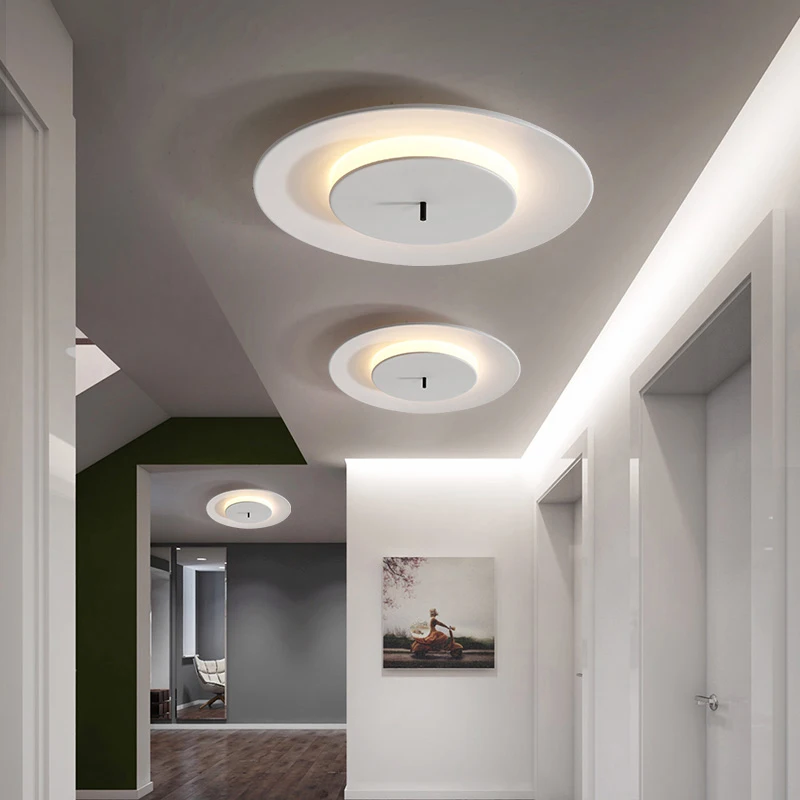 Luces de techo LED de macarr&oacute;n para habitaci&oacute;n de ni&ntilde;os, l&aacute;mparas de techo de hierro acr&iacute;lico para dormitorio n&oacute;rdico, accesorios de iluminaci&oacute;n para pasillo de 90-260V-2