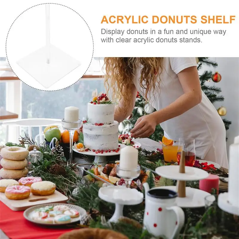 

4pcs Durable Creative Useful Donuts Display Stands Donuts Stands for Bakery Wedding