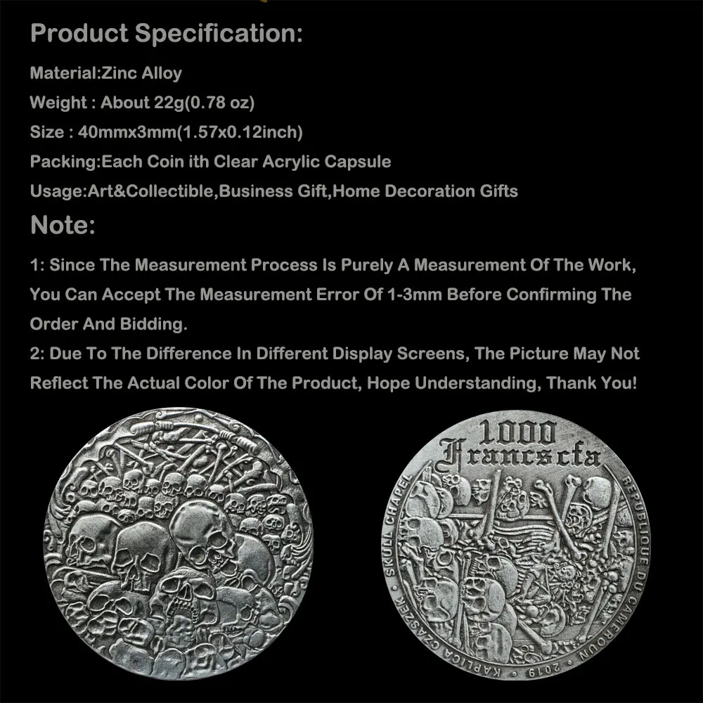 

Skull Pirate Souvenirs Coin Challenge Collectible Coins Challenger