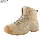 Esdyмужские кожаные ботинки высокого качества в стиле милитари; Тактические Мужские ботинки в стиле Дезерт; Уличная обувь; Ботильоны