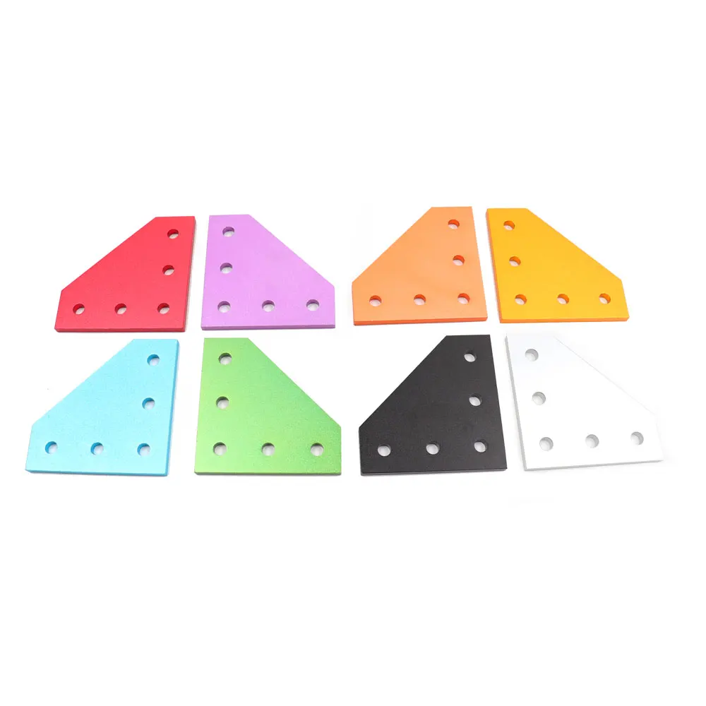 Красочные соединительные пластины 5 отверстий для ЧПУ структуры openbuild v слот 2020 2040