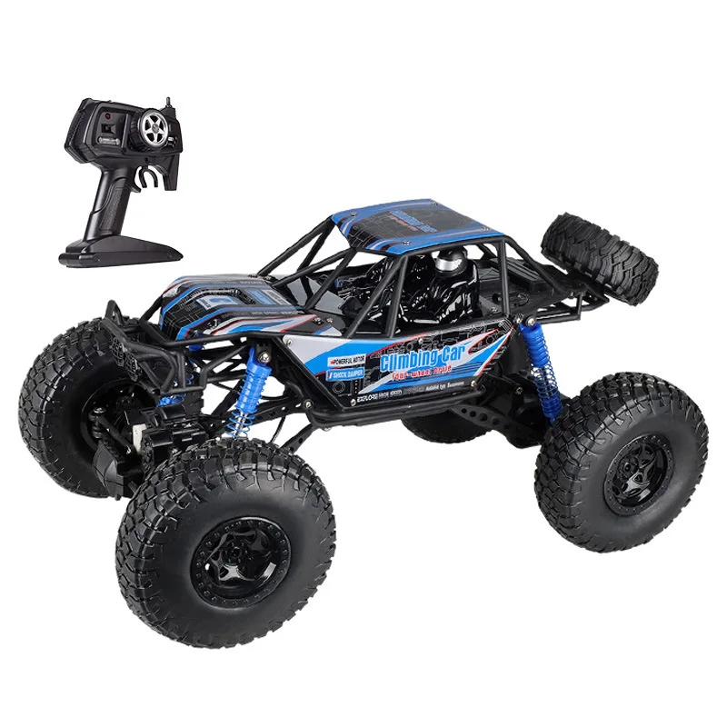 RC автомобиль Рок Гусеничный 1:14 2,4 ГГц 4WD внедорожный альпинистский водонепроницаемый пульт дистанционного управления автомобиль электронная детская Радиоуправляемая машинка - Цвет: Синий