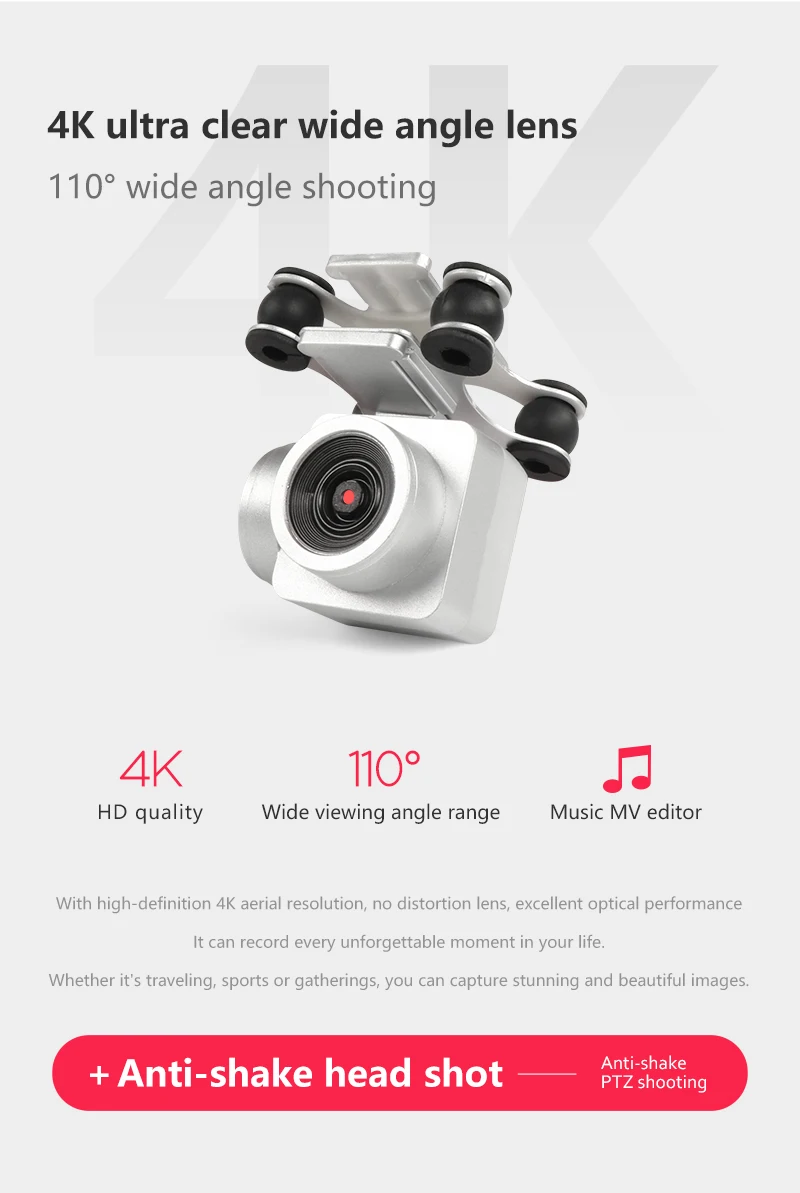 KY101D Дрон 4k камера HD Wifi Трансмиссия fpv Дрон с воздушным давлением фиксированная высота четырехосный Самолет RC вертолет Дрон камера