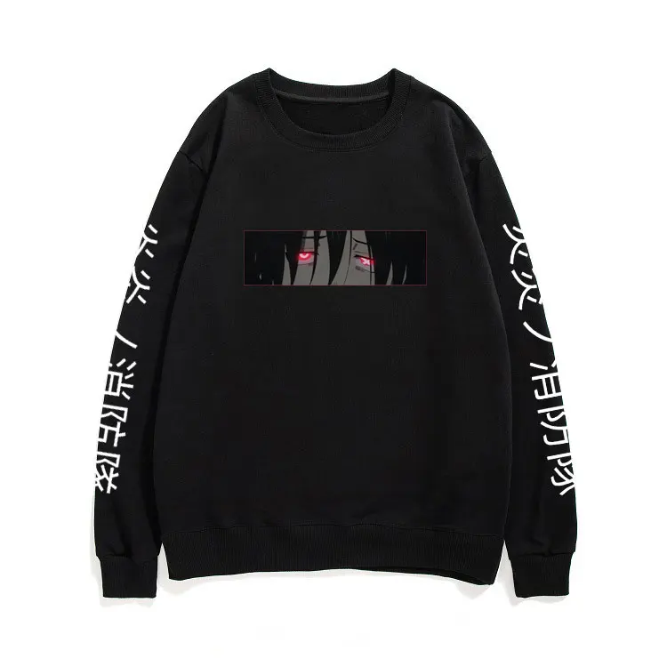 

Men Women Casual Sportswear Manga Fire Brigade of Flames Sweatshirts Anime Fire Force Pullover Shinmon Benimaru Eyes Sweatshirt
