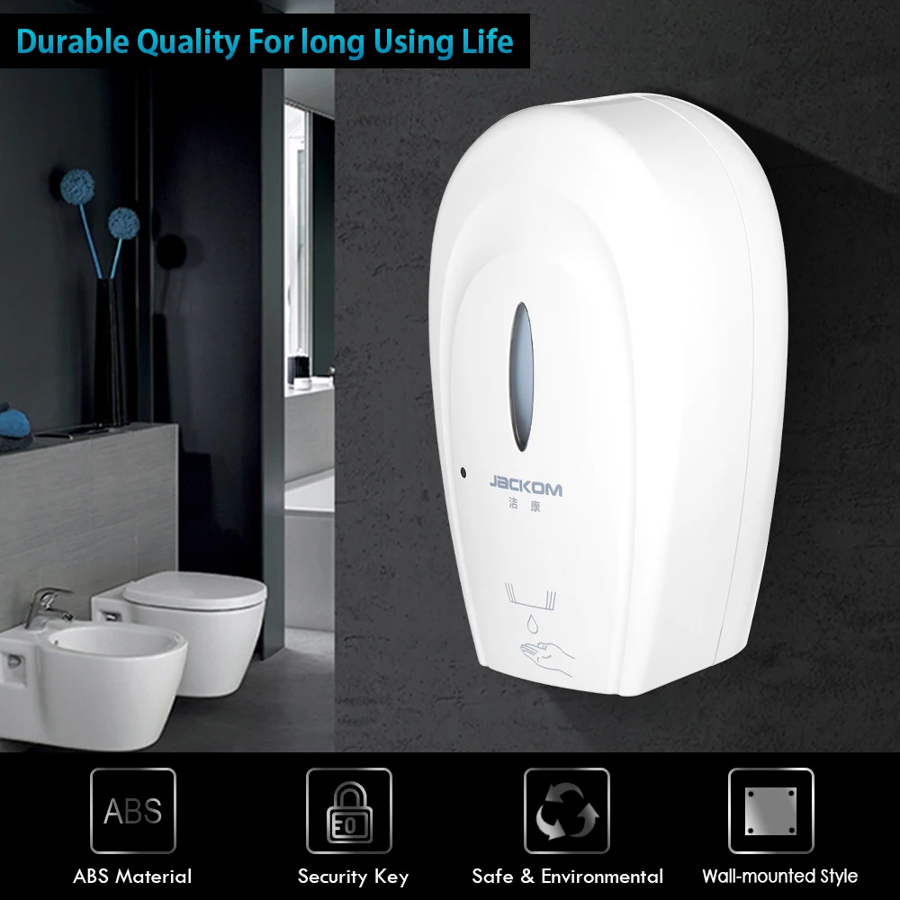 

Spray Type Soap Dispenser Wall-mounted Automatic Soap Dispenser 2 Levels Adjustment Power Supply Modes 800ml