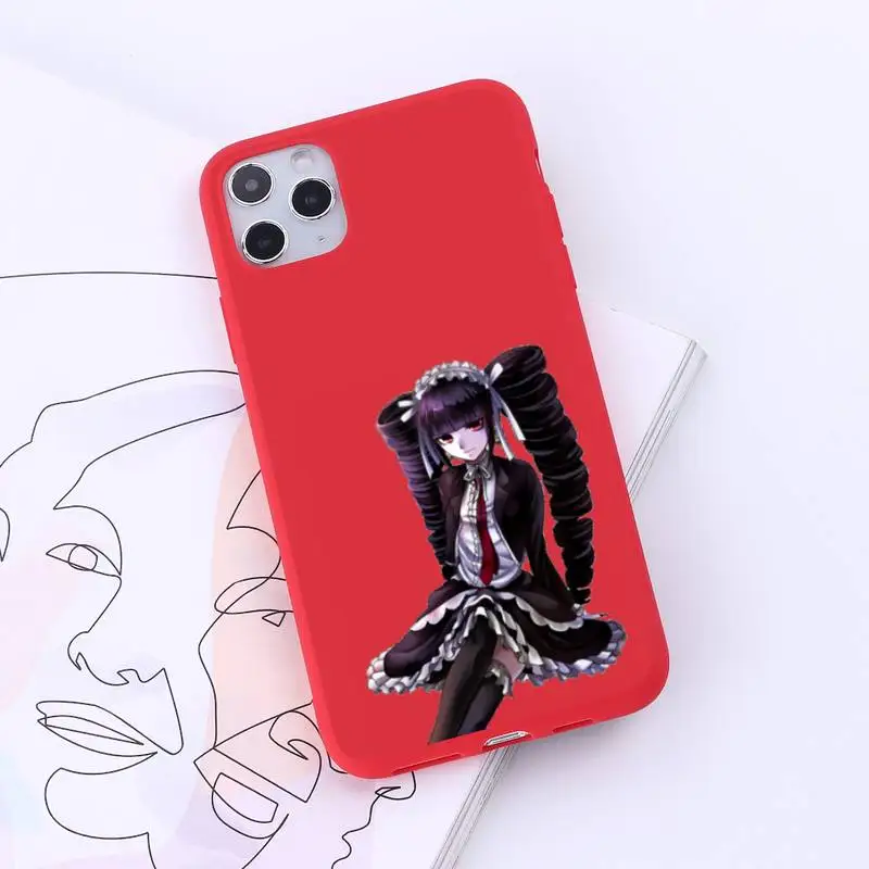 

Danganronpa Phone Case Red Candy Color for iPhone 6 7 8 11 12 s mini pro X XS XR MAX Plus