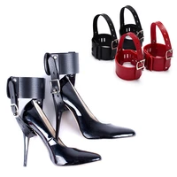 1 pair high heels locking belt ankle cuff for couples positioning shoes accessories high heeled shoes restraints kit