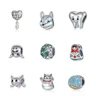 Новинка 2021, очаровательные оригинальные бусины в виде маски Милого Животного, собаки, Красного оленя, подходят для браслетов Pandora lady, ожерелья, ювелирные изделия, аксессуары сделай сам