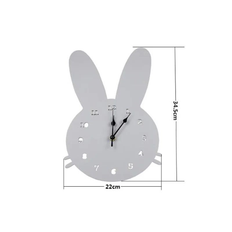 Настенные часы в скандинавском стиле с изображением кролика нейтральные