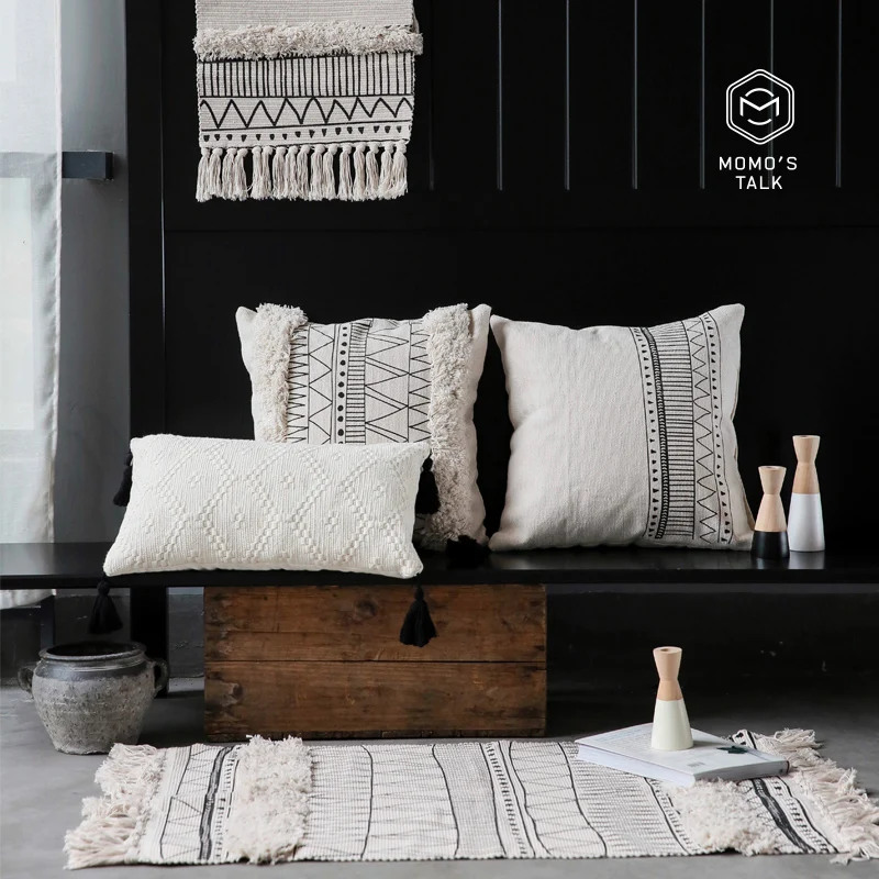 

Марокканские ворсовые наволочки в стиле бохо 45x4 5 см/30x50 см, богемный геометрический чехол для подушки, Наволочки для кровати, Прямая поставк...