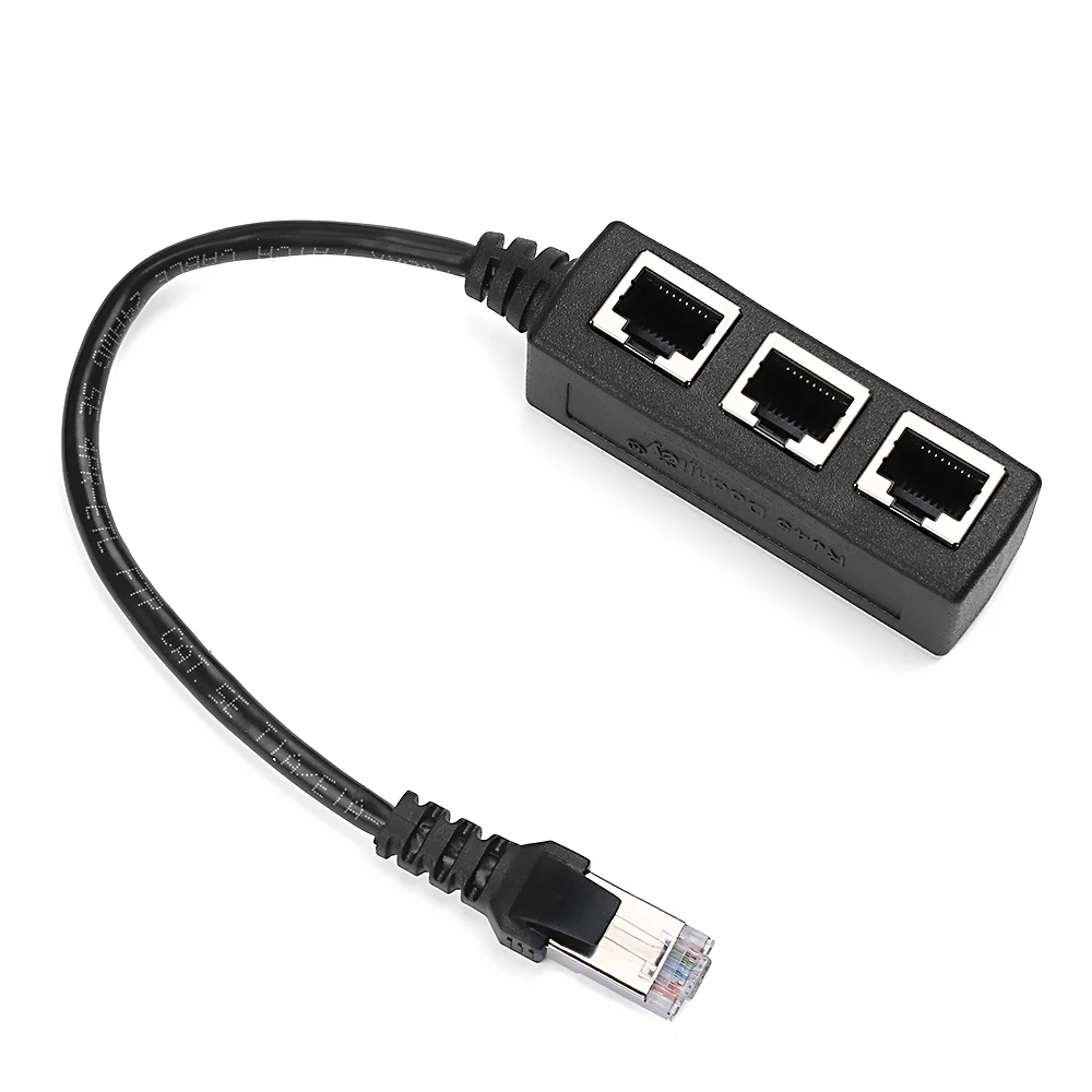 RJ45 a point three Ethernet Network 1 Male To 3 Female Connector Splitter Adapter for cable pc computer Cable | Компьютеры и офис
