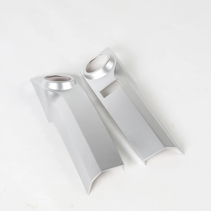 Matte Silver 2 шт. Автомобиль Центральной Консоли кондиционер кнопка для регулировки Панель крышка Рамка для укладки для Toyota 4runner 2010+ автомобиля Молдинги - Название цвета: Matte Silver