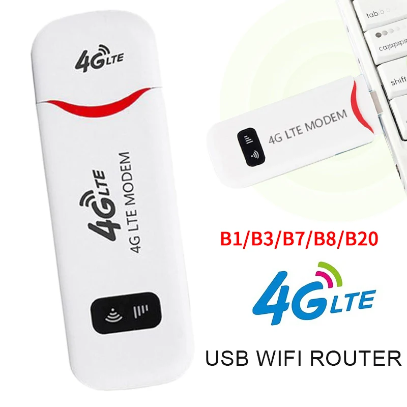

4G, Портативная точка доступа, Wi-Fi роутер, USB-адаптер, роутер, мобильный широкополосный, 150 Мбит/с, LTE, с SIM-картой, европейская версия