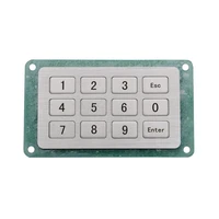12 keys vandal proof matrix metal keypads industrial keypad used for locker systerm access control