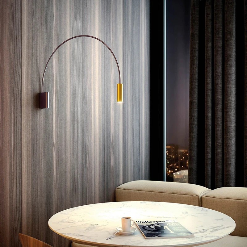 Современный светодиодный настенный светильник в скандинавском стиле стеклянный