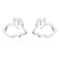 1 pair rabbit ladies ear studs handmade hypoallergenic ear studs jewelry gifts ear pendants for woman