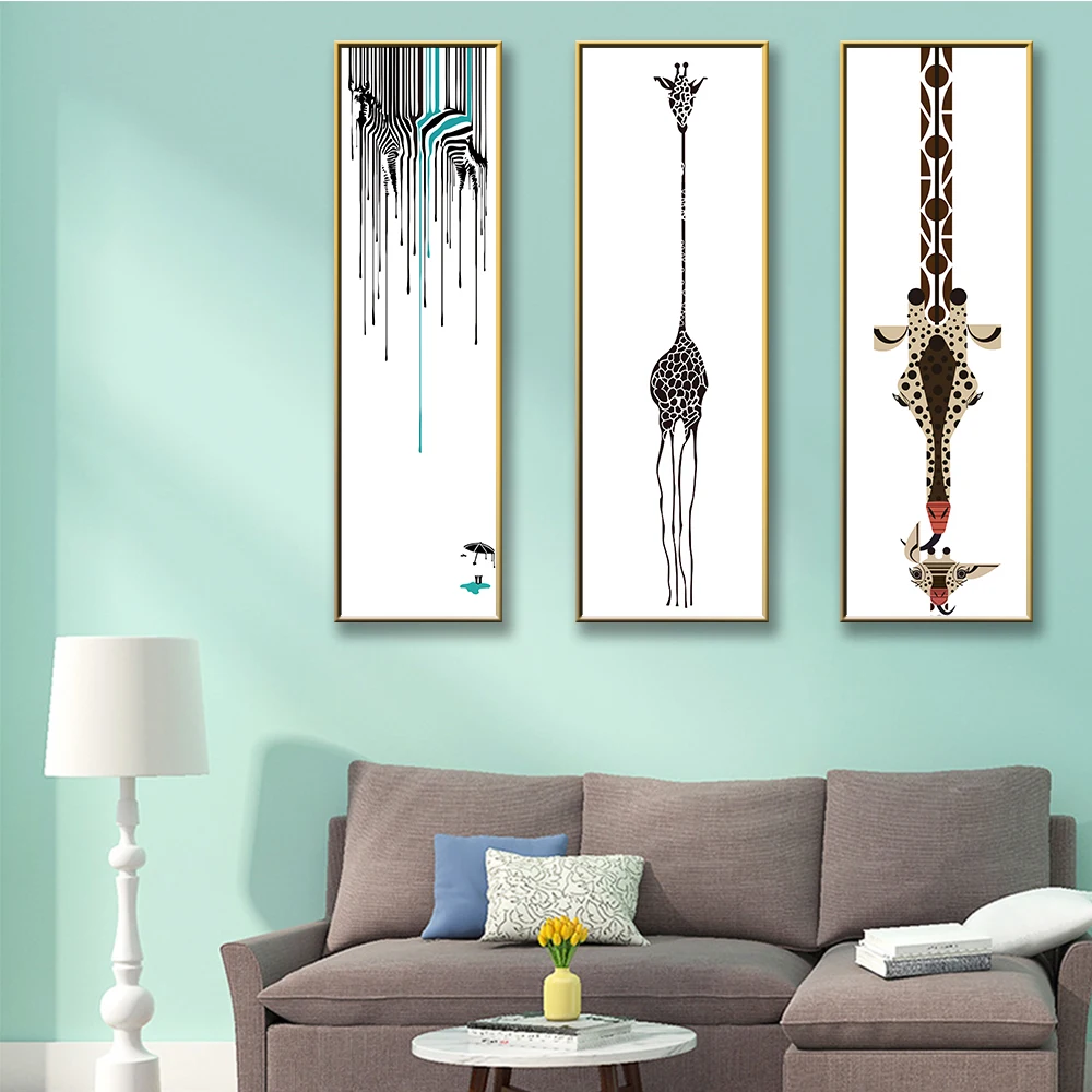 Жираф настенное искусство вдохновляющая Картина на холсте плакаты и фотообои