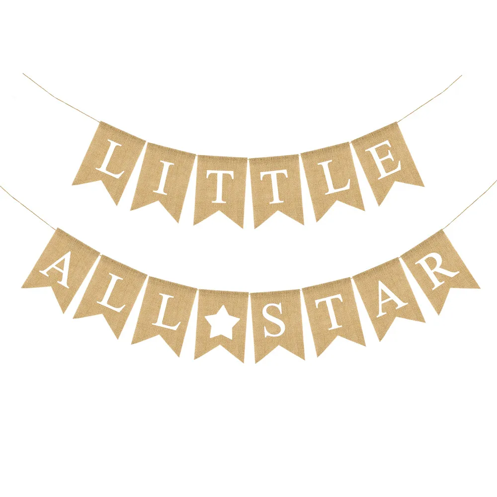 Джутовый мешковины маленький все Звездный баннер спортивный детский душ детская