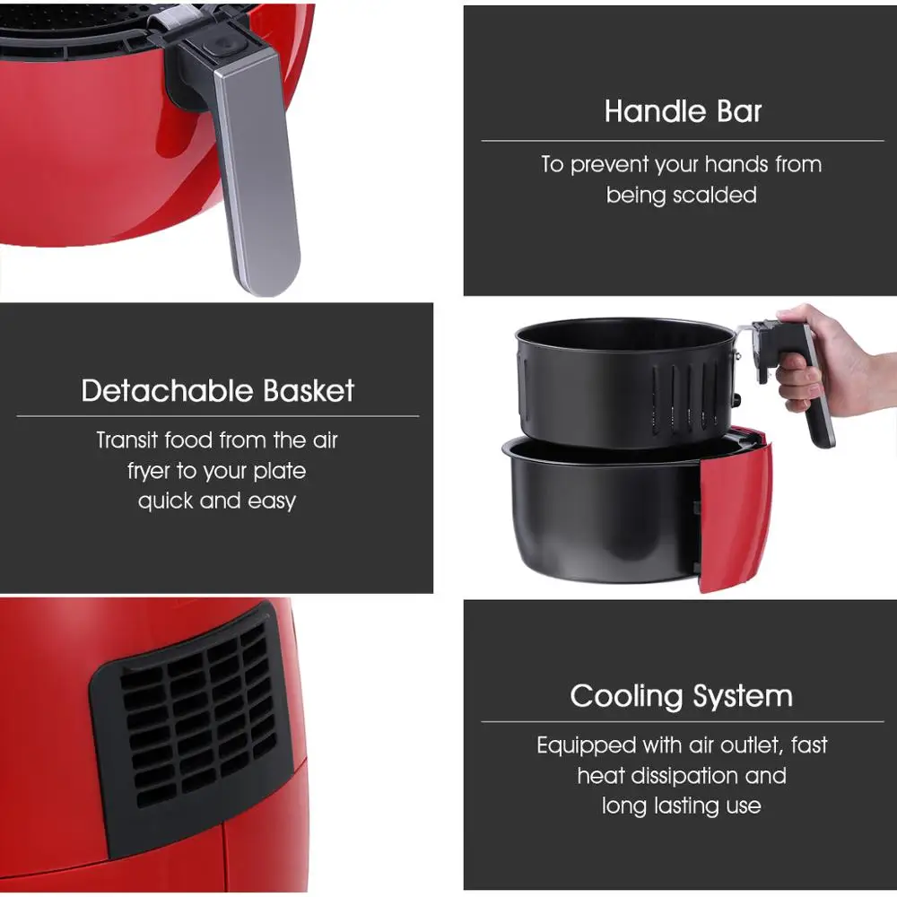 Электрическая Фритюрница со съемной корзиной для жарки 1400 Вт л|Электрические