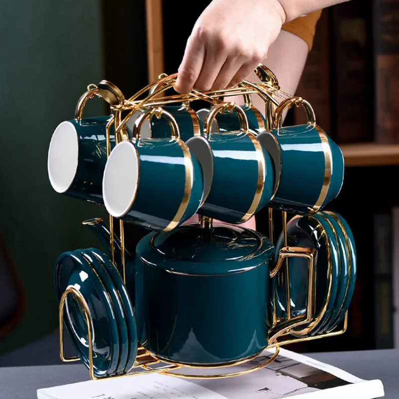 

Coffee Cup and Saucer European Style Cup Holder Ceramic Cup Teacup Home Nordic Afternoon Tea Set Water Set