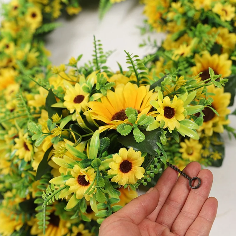 

Artificial Sunflower Vine Hanging Sunflower Garland Silk Flowers with Garden Craft Art Party Home Wedding Decor