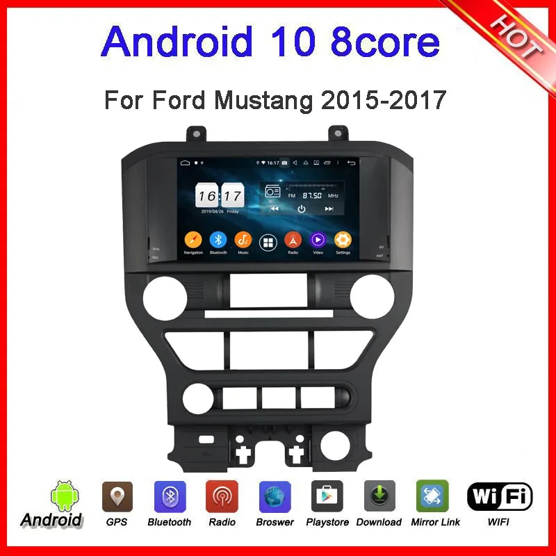 

8inch octa core android10 car dvd multimedia player for ford Mustang 2015 2016 2017 gps navigation audio radio stereo headunit