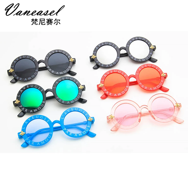 Очки детские круглые брендовые Детские солнцезащитные очки для девочек милые