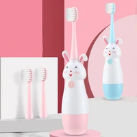 cartoon pink electric toothbrush children soft hair 3 12 year old cute push button style kids tooth brush baby care accessories
