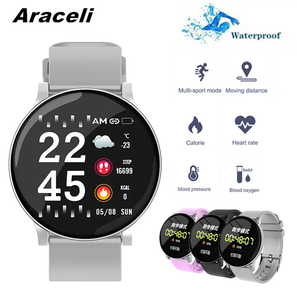 Водонепроницаемый умный браслет погода монитор сердечного ритма SmartBracelet фитнес